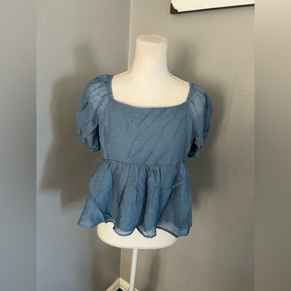 Melrose and Market Teal Blouse size L